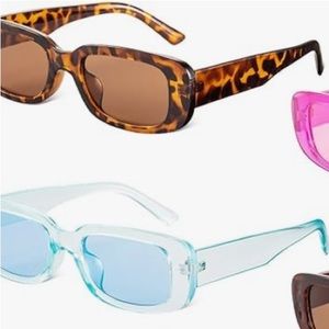 Retro Tortoise Vintage Style 90s Square Sunglasses